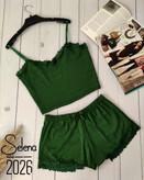 ست کراپ و شورتک راحتی زنانه