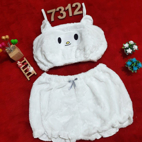 ست شورت و سوتین  زنانه پددار حولهای تدی