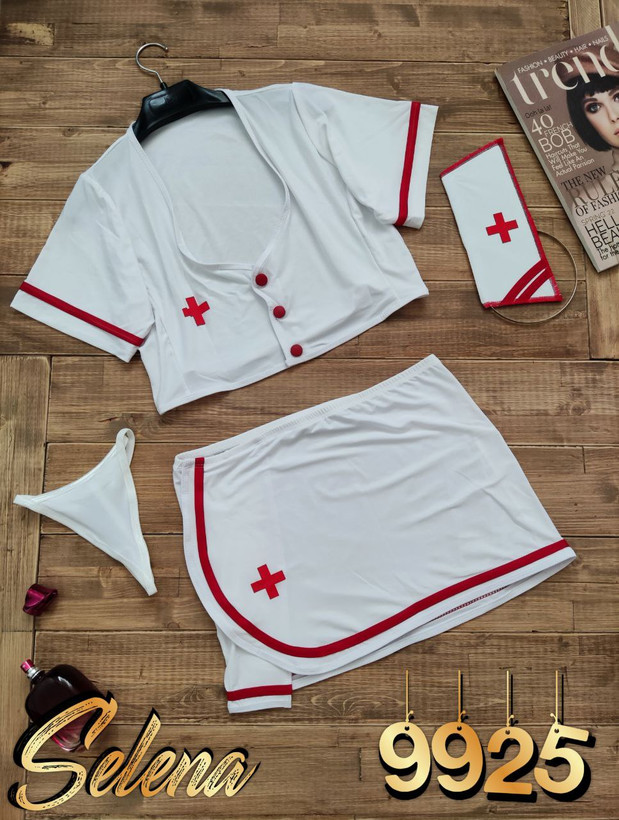 کاستوم پرستاری ۴ تیکه فانتزی زنانه