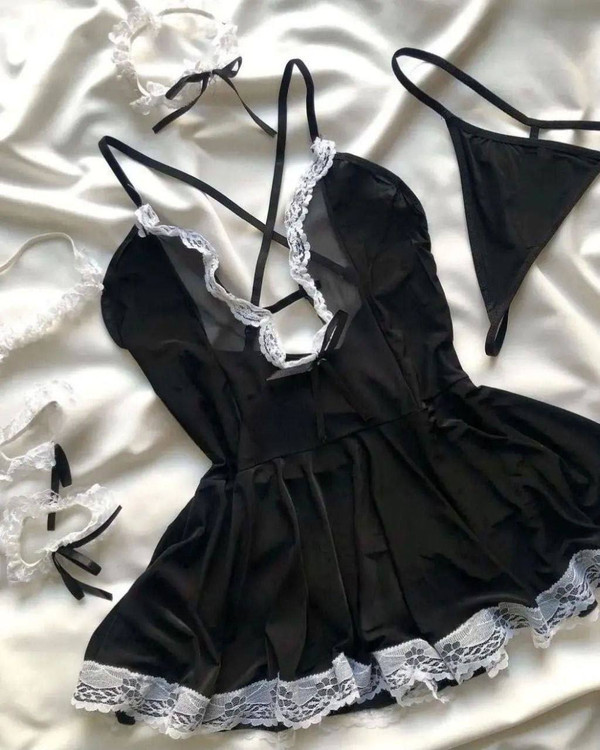 کاستوم خدمتکاری زنانه فانتزی