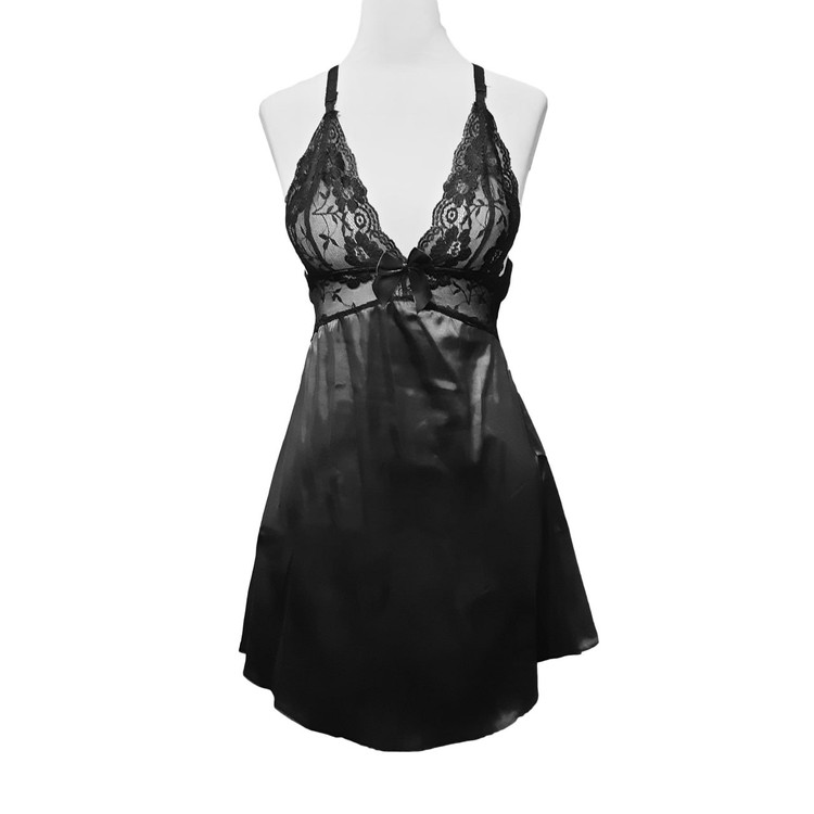 ست لباس خواب زنانه ساتن و دانتل