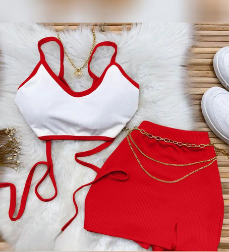 ست کراپ دامن راحتی زنانه