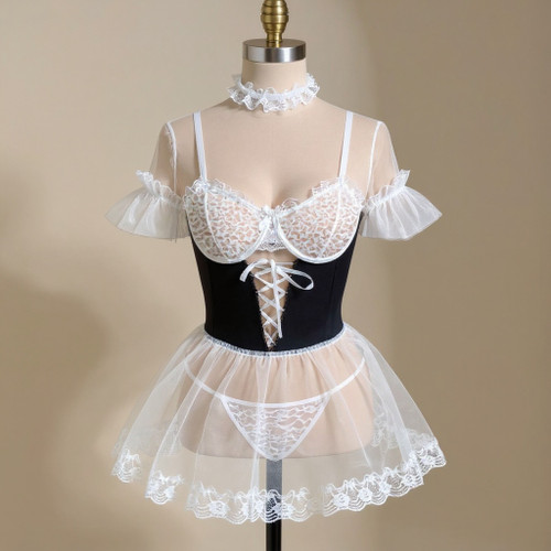 ست کاستوم خدمتکاری زنانه فانتزی