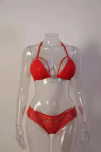 ست شورت و سوتین زنانه مرواریدی جلوبازشو