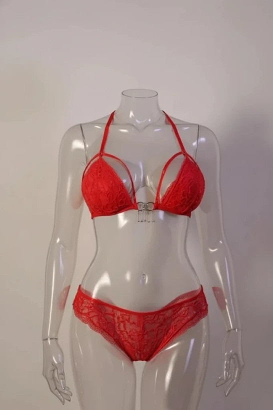 ست شورت و سوتین زنانه مرواریدی جلوبازشو