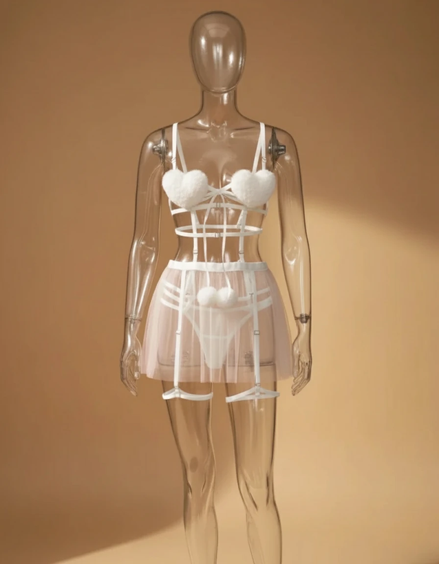 ست لباس زیر هارنسی پوپوم دار زنانه