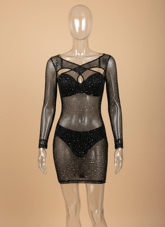 بادی استاکینگ فانتزی تونیکی نگیندار زنانه