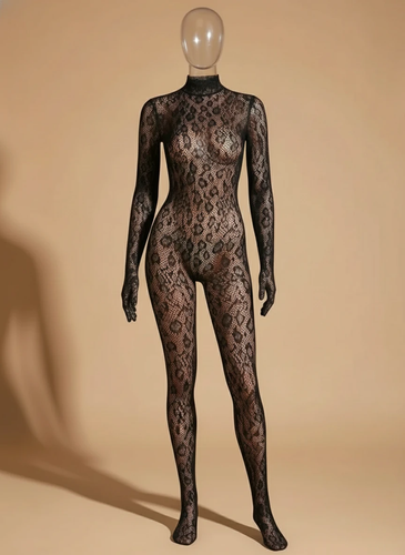 بادی استاکینگ پلنگی فول بادی زنانه