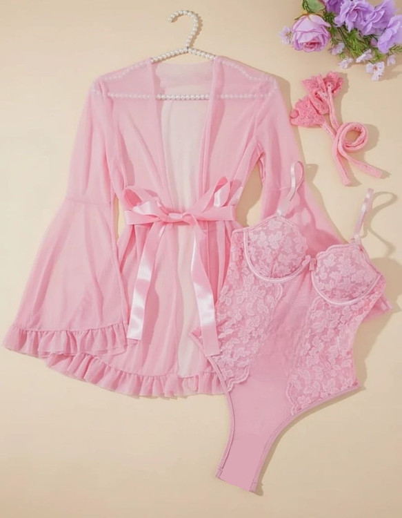 ست بادی و روبدوشامبر زنانه فانتزی