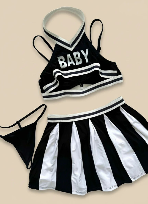 کاستوم فانتزی زنانه سهتکه مدل چیرلیدر Baby کد T1831