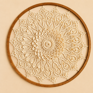 دیوارکوب ماندالا قلاببافی مدل “گابریل” (نخ مکرومه)
