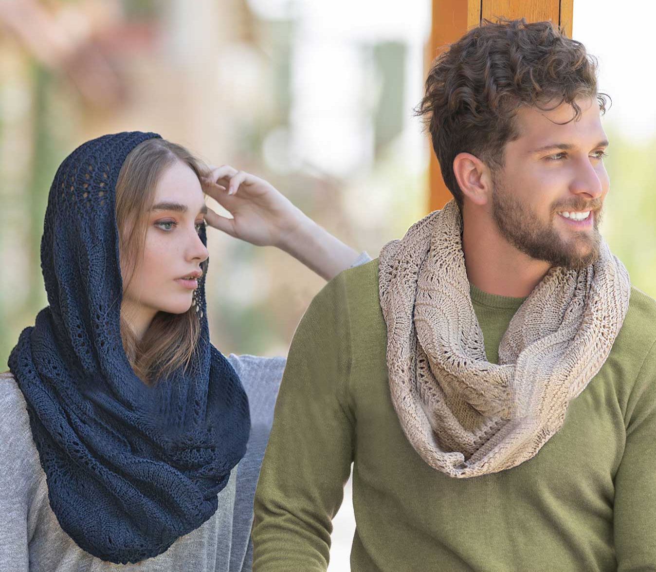 شال رینگی بافتنی ماشینی اسپرت