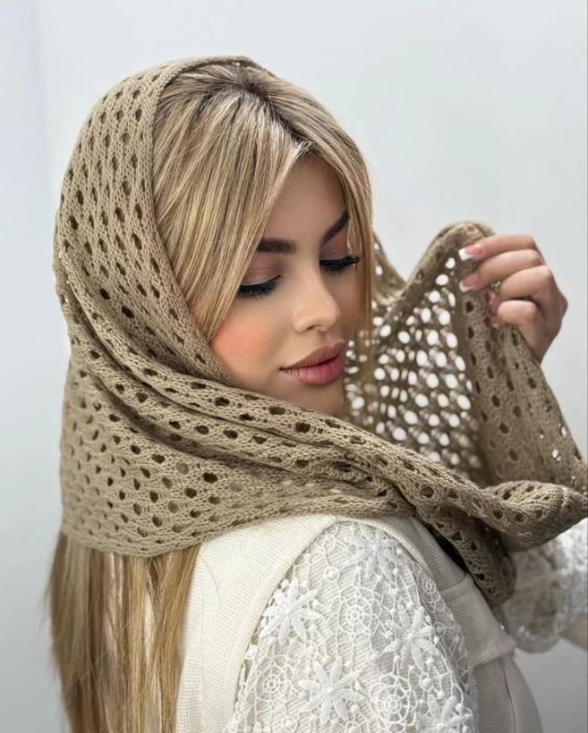 شال رینگی بافتنی ماشینی اسپرت