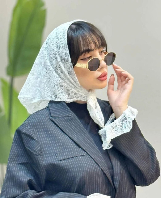 مینی اسکارف زنانه طرح گیپور