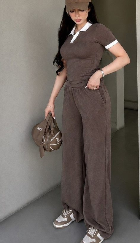 ست پلوشرت و شلوار بگ زنانه دو نخ گلکسی کد 80401 ارسال رایگان