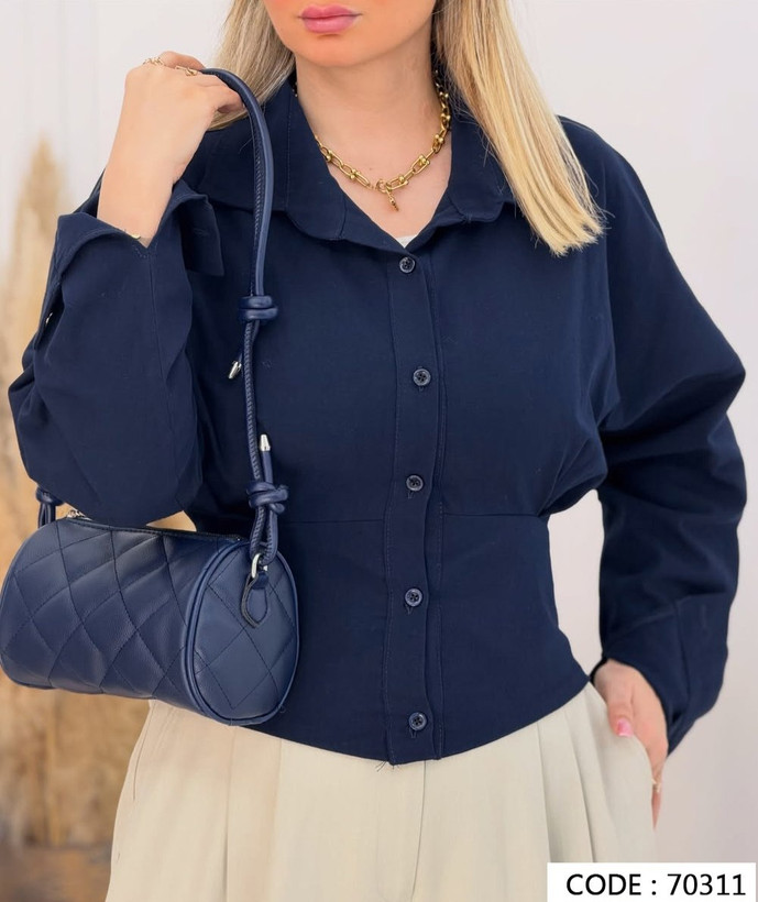 شومیز زنانه کمر گنی داکرون کد 70311
