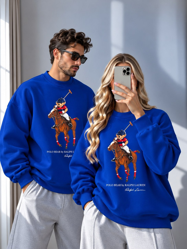 بلوز دورس زنانه توکرکی یقه گرد طرح پولو polo beer کد ۸۰۷۶۷