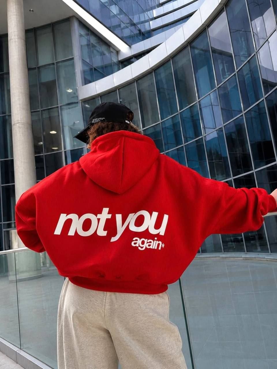سویشرت زنانه دورس داخل کرکی زیپ‌دار طرح Not You کد ۱۰۰۶۱۲